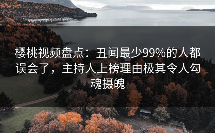 樱桃视频盘点：丑闻最少99%的人都误会了，主持人上榜理由极其令人勾魂摄魄